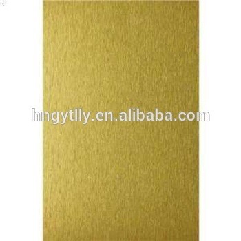 Straight wire brushed aluminum plate Champagne anodized aluminium plate Decorative aluminum plate custom processing